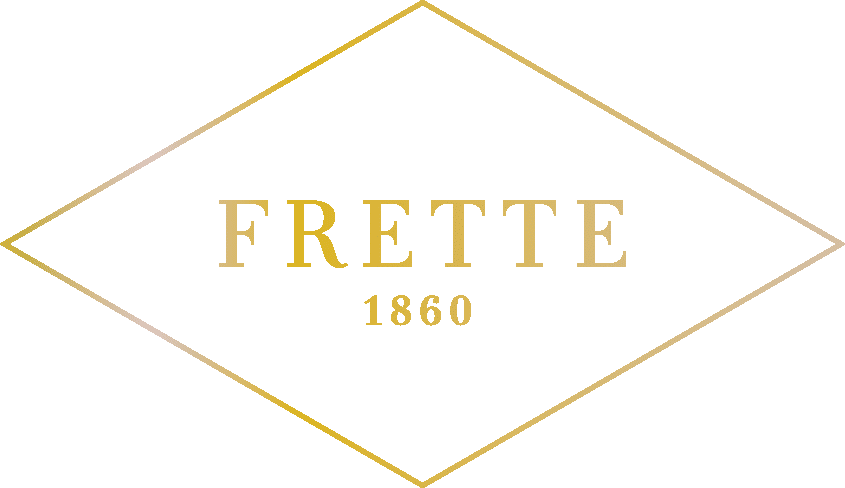 The logo of Frette Linens, the linens used in a furnished apartment in Dublin Ohio