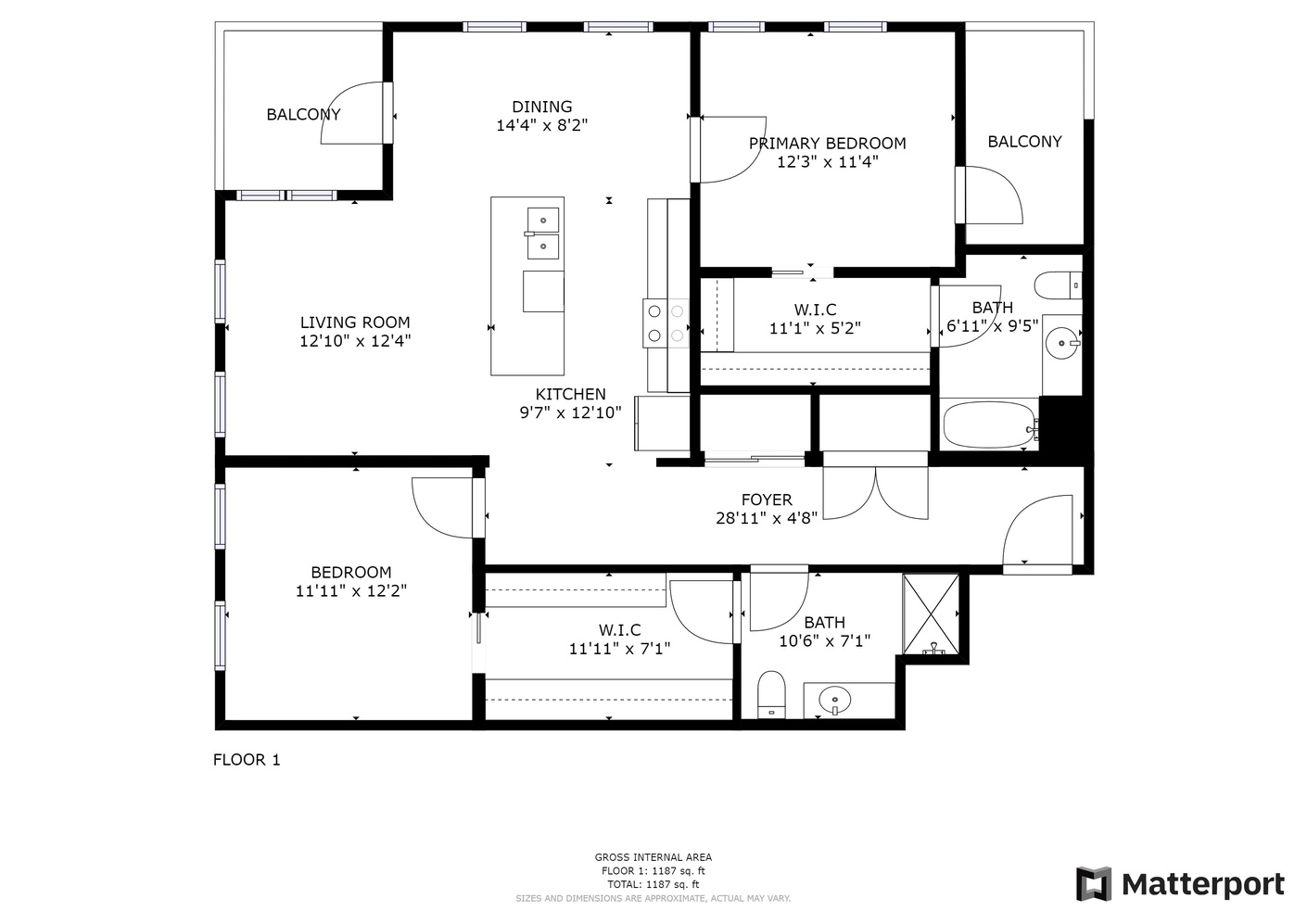 The floor plan of a furnished apartment near OSU