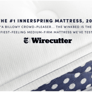 A mattress with the text "The #1 inspiring mattress, 2022" from Winkbeds